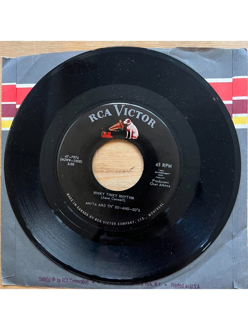 Anita and Th' So-and-So's - Rinky Tinky Rhythm/Joey Baby 45rpm VG+ R16